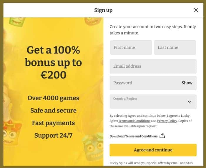 Get a 100% welcome bonus now!