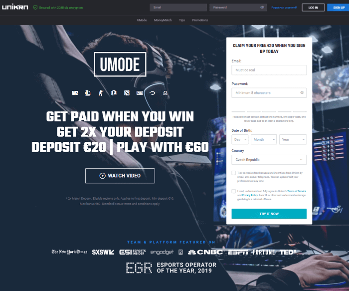 Unikrn Casino Review Page 