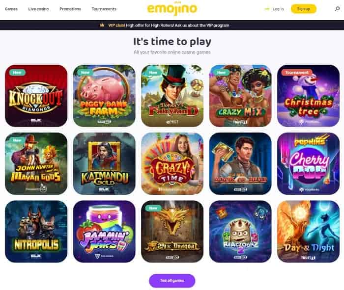 Is Emojino Casino legit? Get €1500 bonus and 100 free spins!