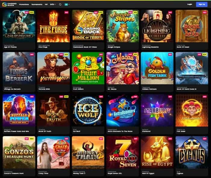 CasinoBuck no deposit bonus