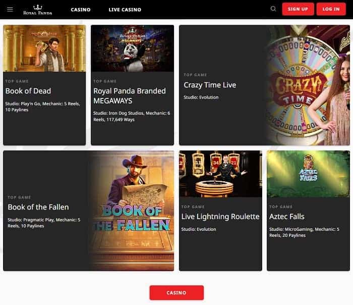 Casino Homepage