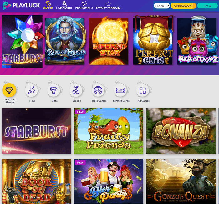 Playluck Casino Full Review 