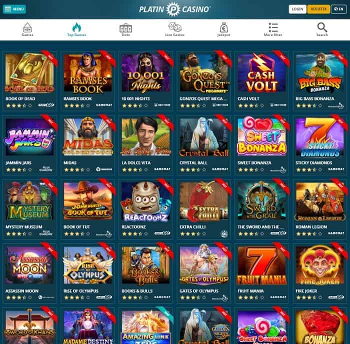 Platin 20 free spins 