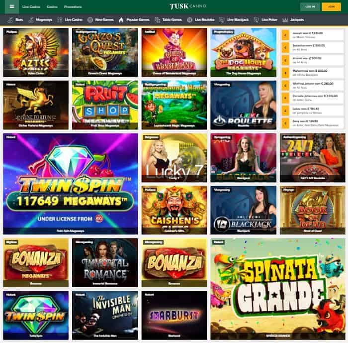 TuskCasino.com Register and Login 