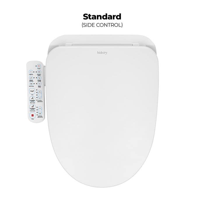 bidetry LX electric bidet smart toilet seat side control