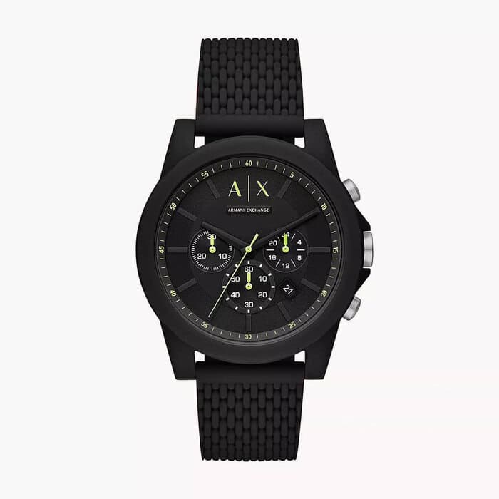 Exchange Chronograph Black Silicone Watch