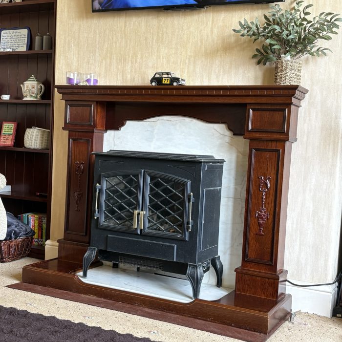 Living room upcycle on a budget - fireplace