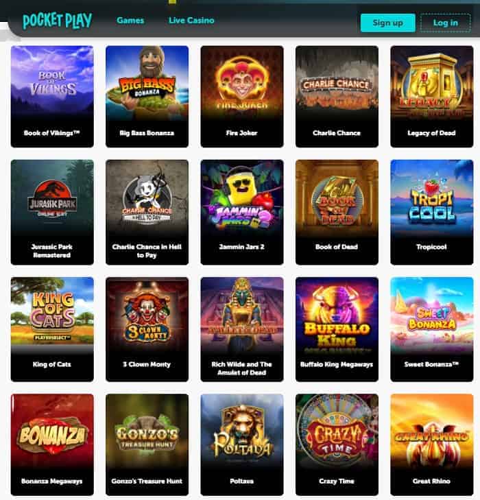 Pocket Play Casino Free Spins Bonus 