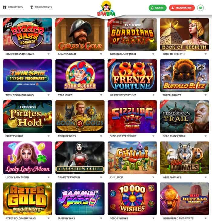 BoaBoa Casino free spins gratis