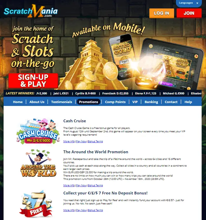 Scratch and Slots at ScratchMania.com