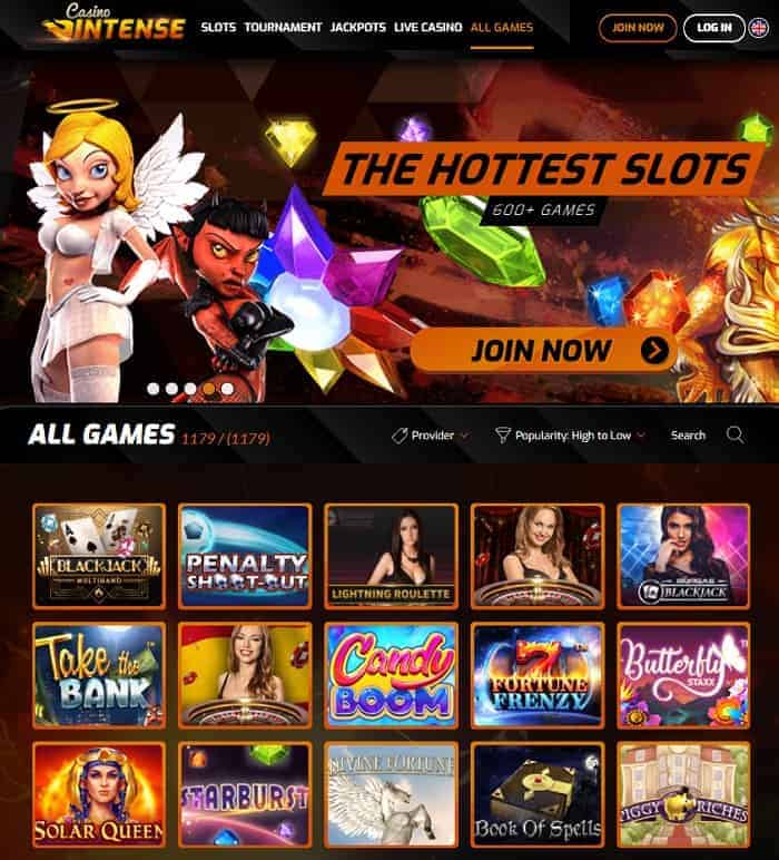 Intense Casino free bonus 