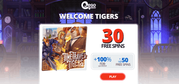 Register at Ego and play 30 free spins instantly!