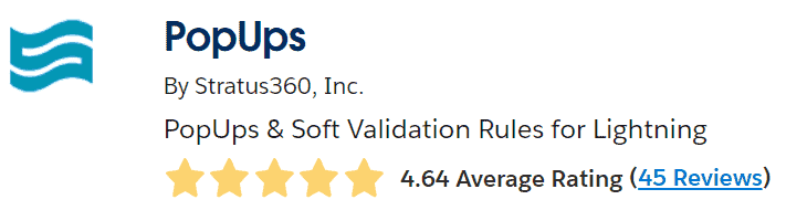PopUps - Salesforce AppExchange Favorites
