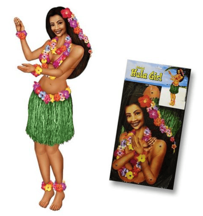 Jointed Hula Girl Cutout