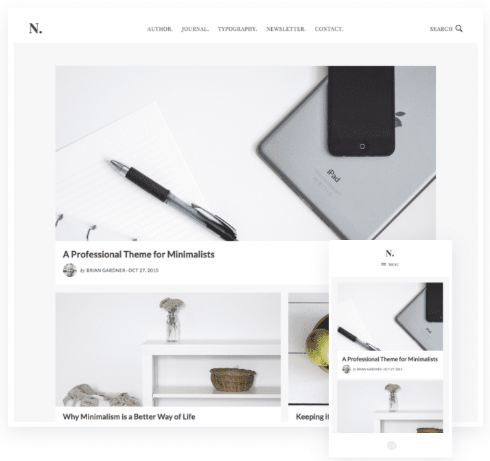 minimalist wordpress blog themes