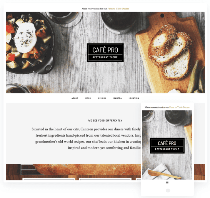 restaurant website