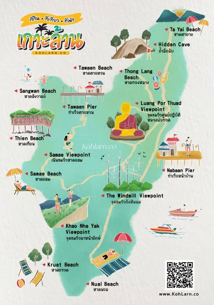 แผนที่เกาะล้าน (Koh Larn Tourist Map) 2 S 12853507
