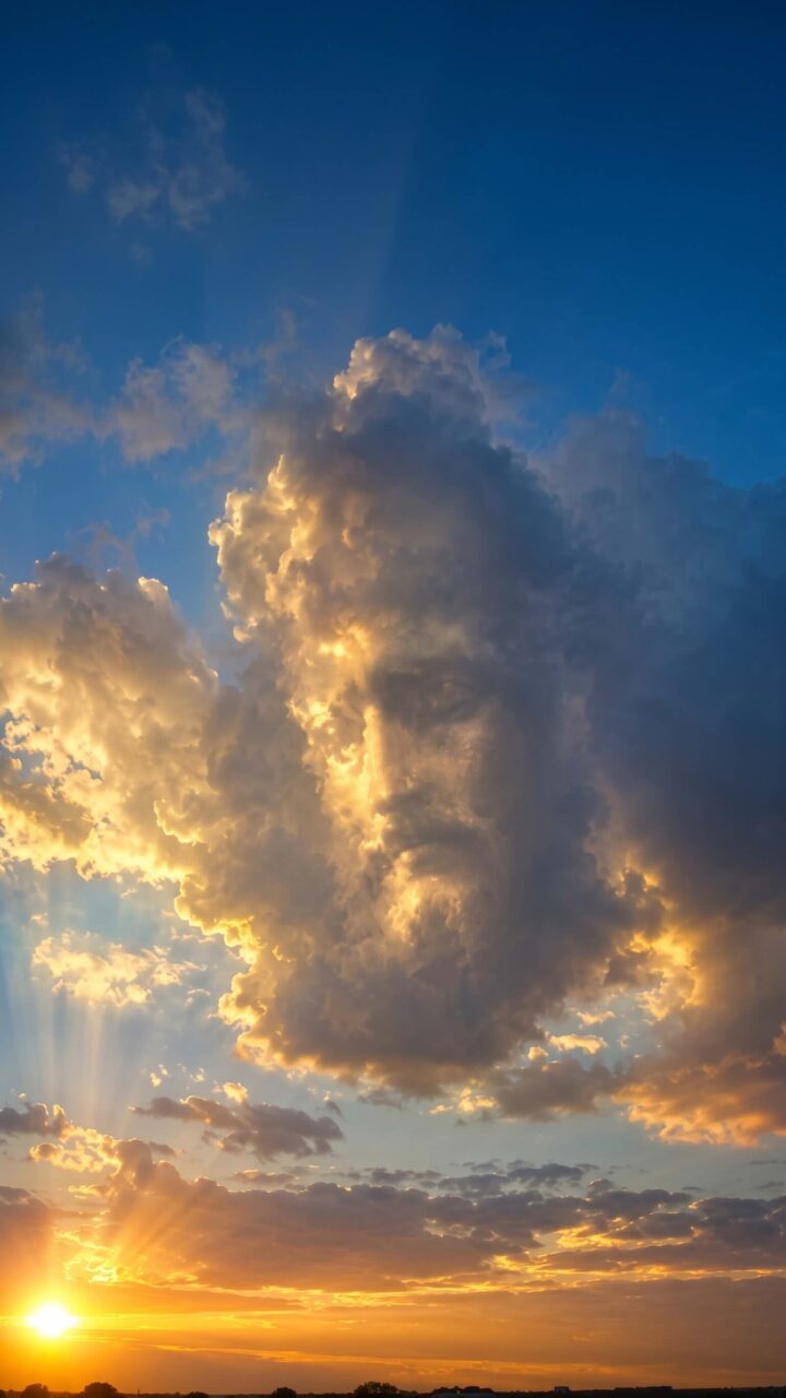 Rosto de Jesus nas Nuvens