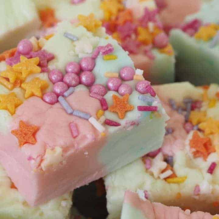 No bake unicorn fudge!