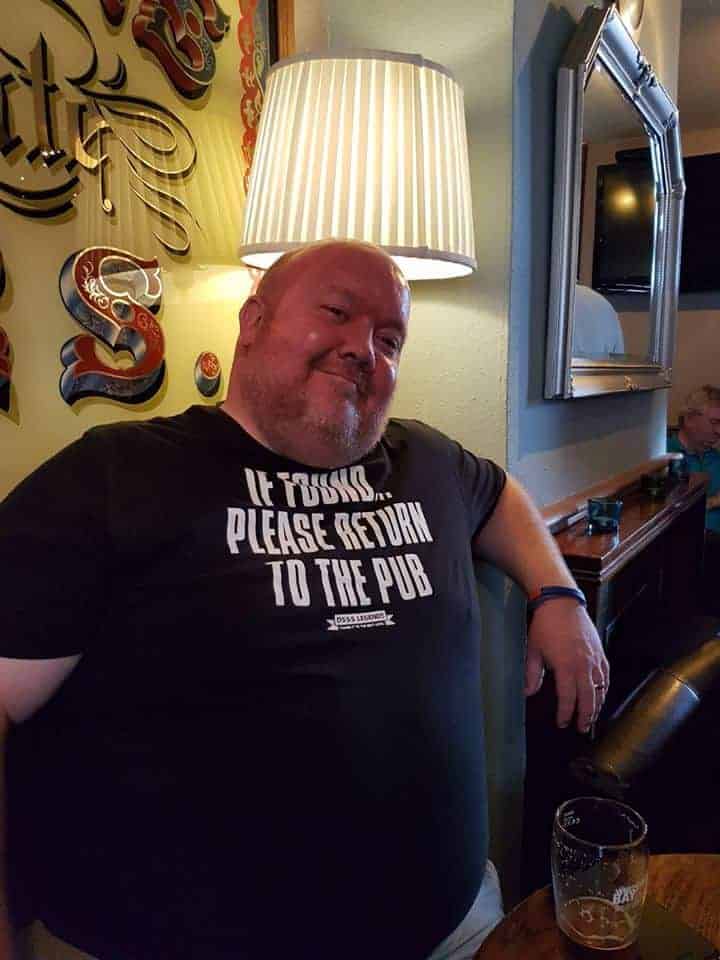 a picture of Adam weighing 26 stone
