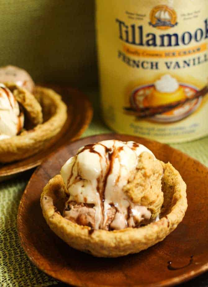 chocolate chip cookie bowls