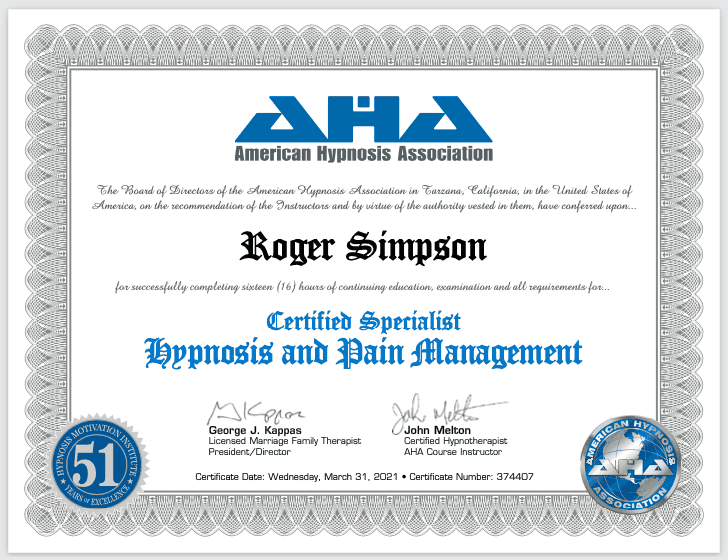 Pain Management via Hypnosis Now Offered