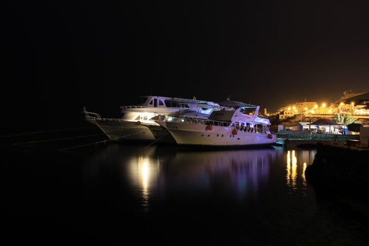 Hurghada Yachthafen bei Nacht Hurghada Yachthafen