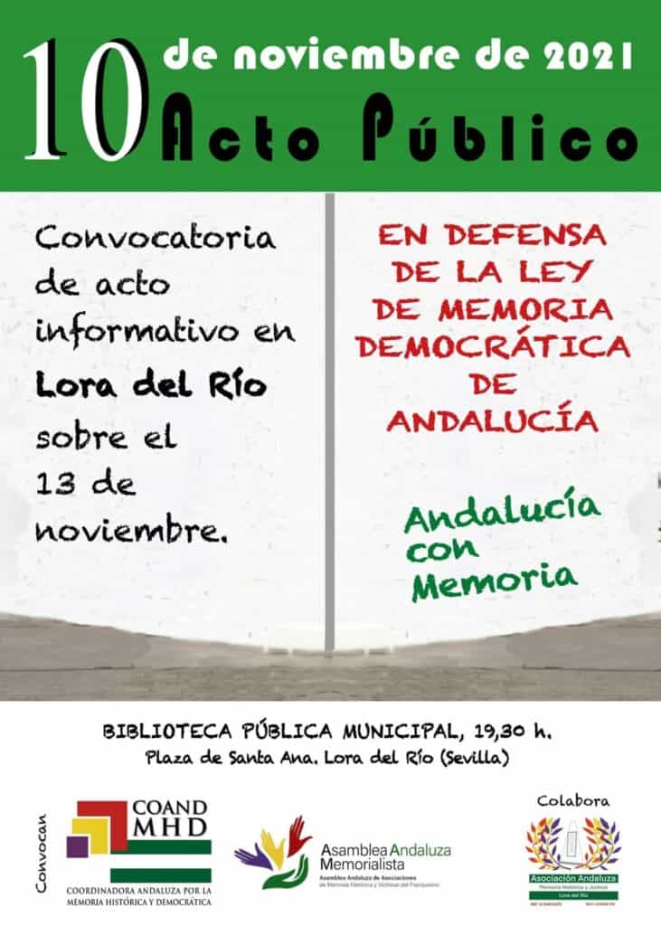 Lora del Río - LoradelRio.NeT - En defensa de la Ley de Memoria Democrática de Andalucía cartelasamblea