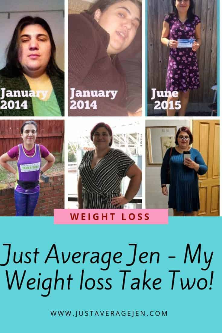 Pinterest pin of a woman\'s weight loss journey