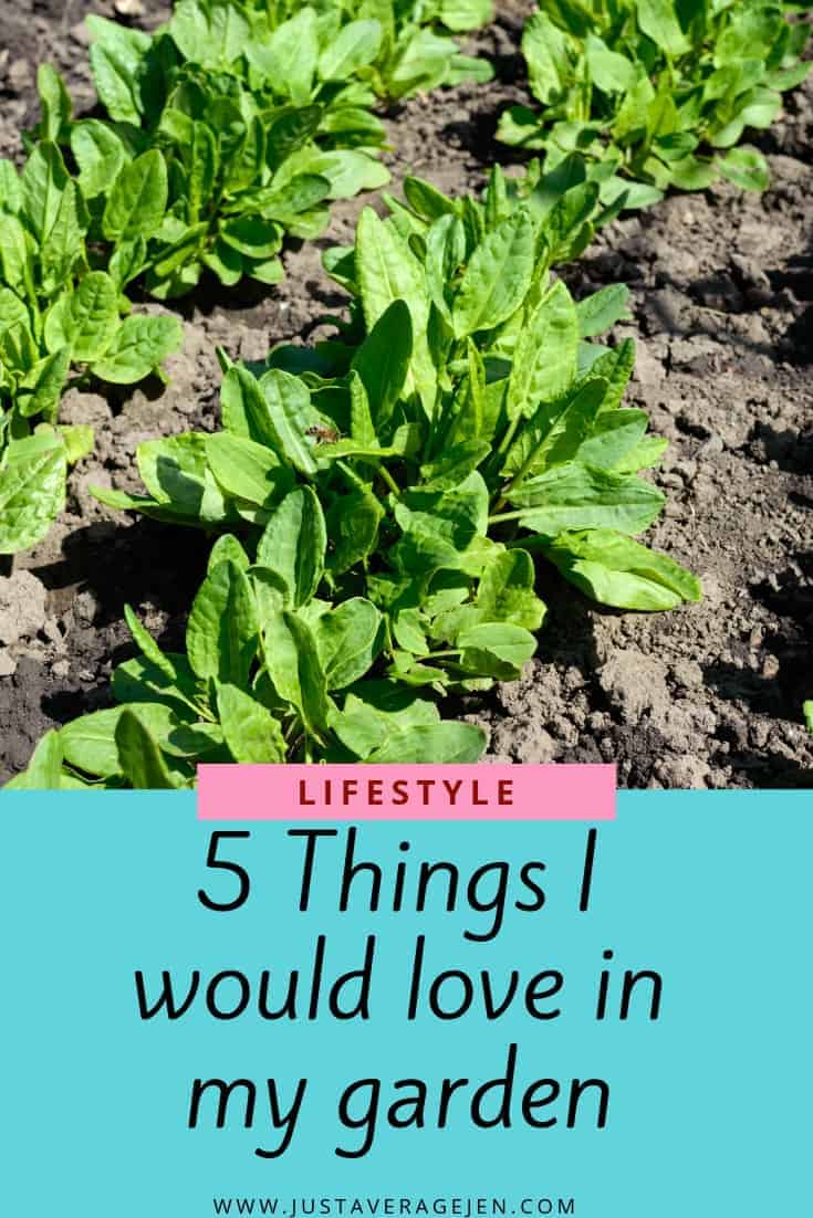 Pinterest pin of green plants in soil