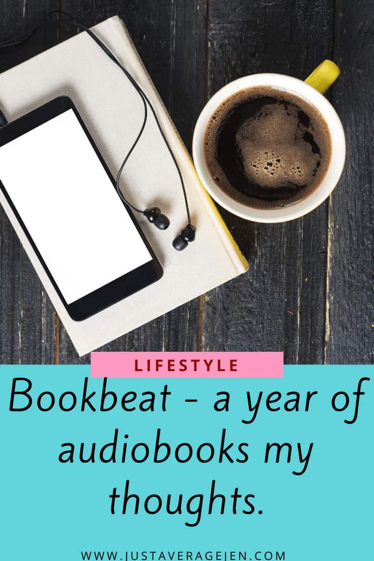 Pinterest pin of smartphone, headphones and cup of coffee