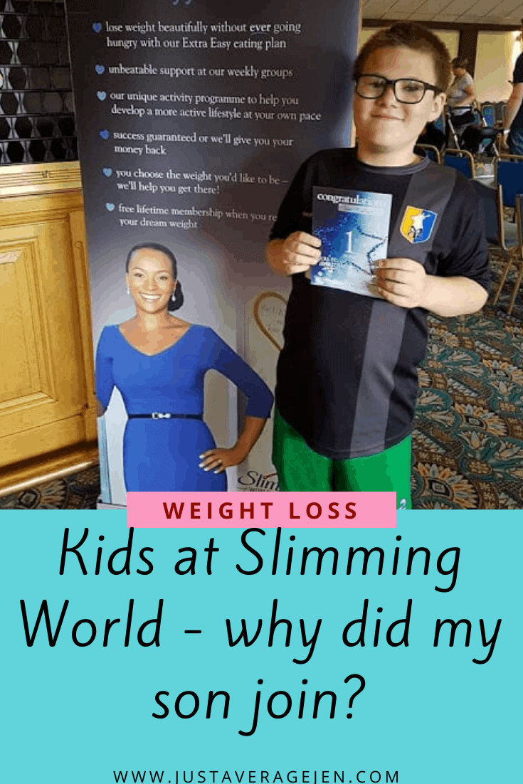 Pinterest pin of child holding a Slimming World certificate