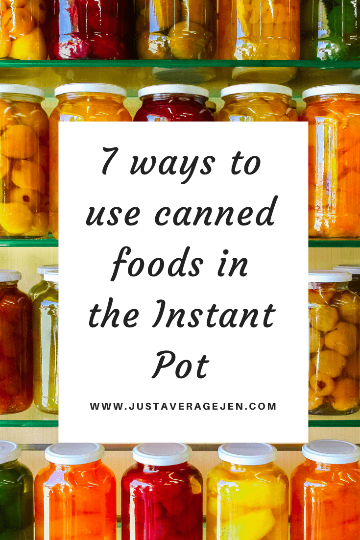 Pinterest pin of canned food