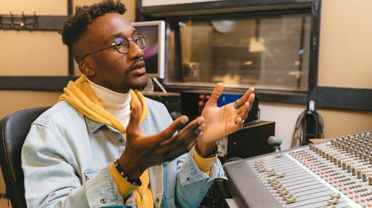 music producer in conversation