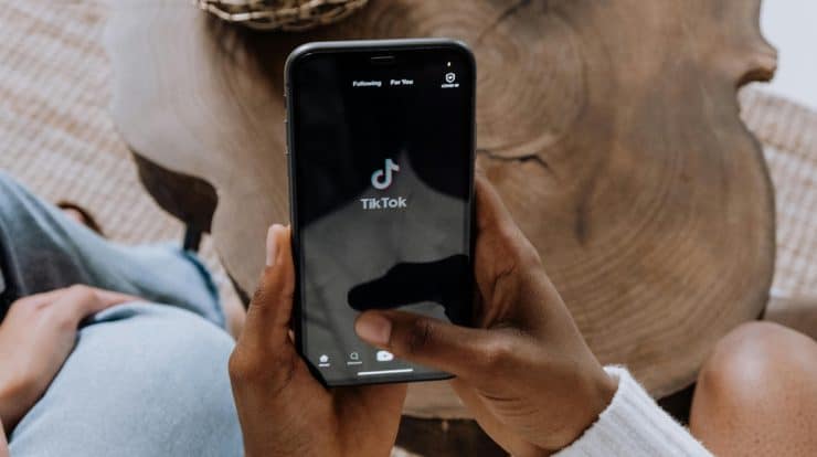 Closeup of TikTok app on iphone