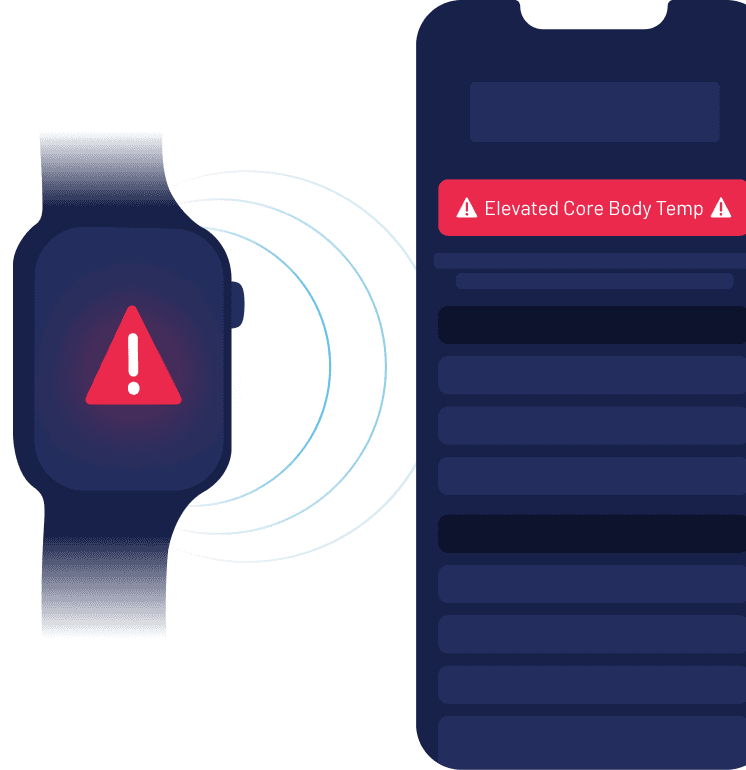 Vigilife screen graphic showing Sensing capability.