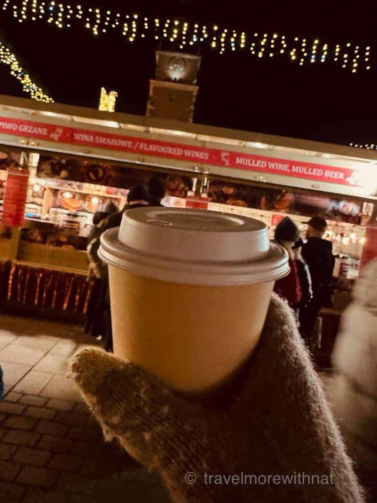The Grzaniec (mulled wine) is a great way to toast your Krakow Christmas Market trip. The cherry and raspberry flavours were delicious. 