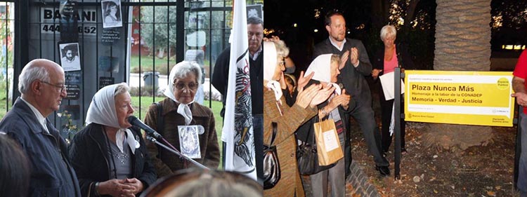 Cartel Plaza Nunca Más