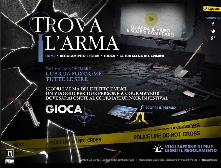 FoxCrime lancia un concorso per vincere un weekend al Courmayeur Noir in Festival | Digitale terrestre: Dtti.it