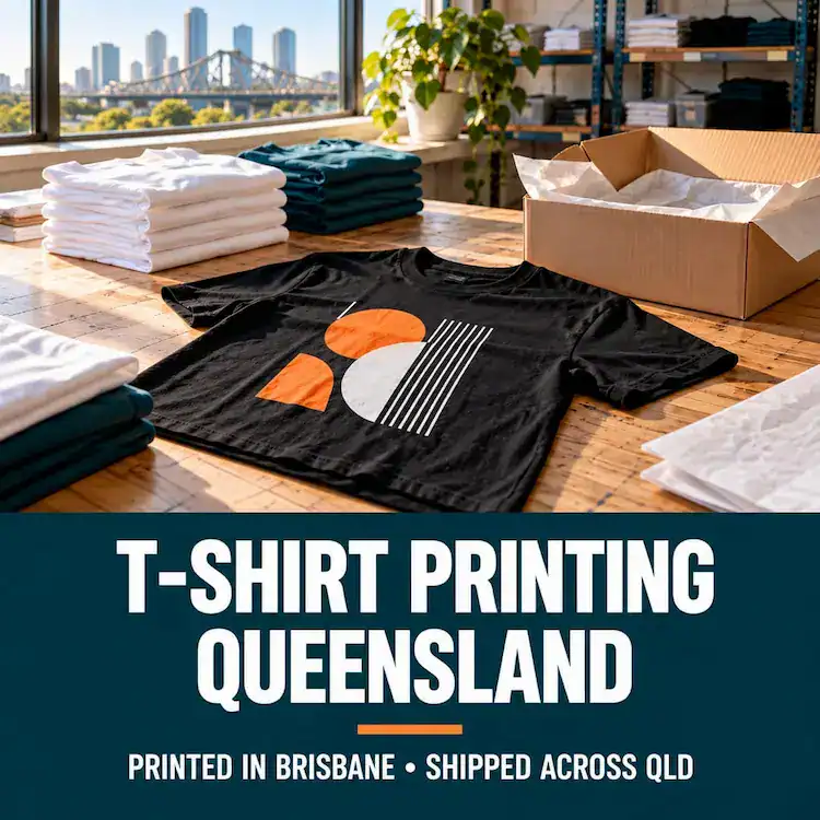 T-Shirt Printing for Queensland episode graphic for T Shirts Australia’s Listen & Learn series
