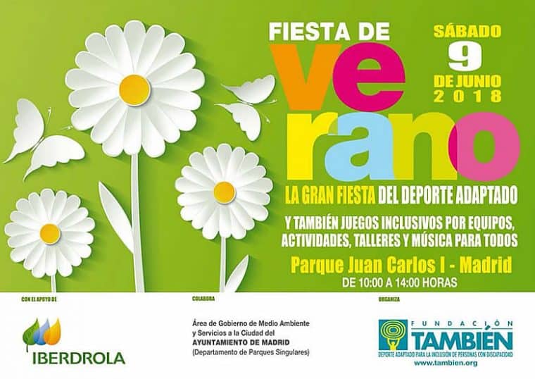 Cartel de la Fiesta de Verano 2018 de la Fundación También