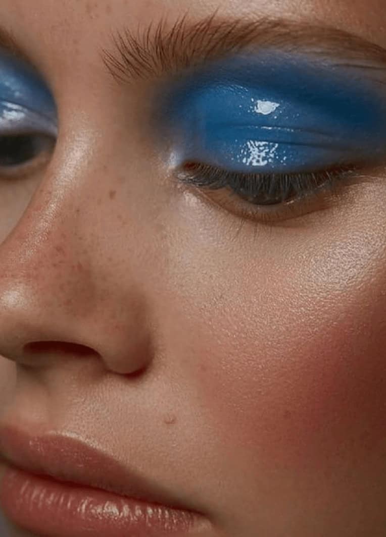 olho azul glossy