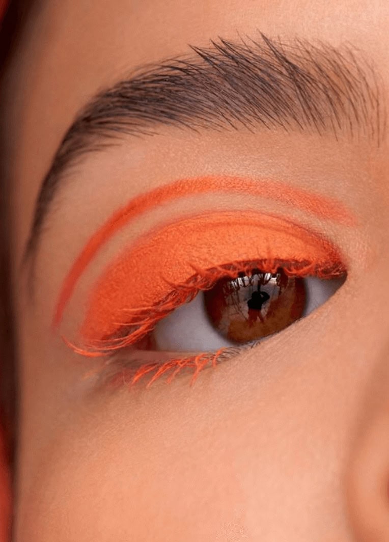 cílios colorido laranja