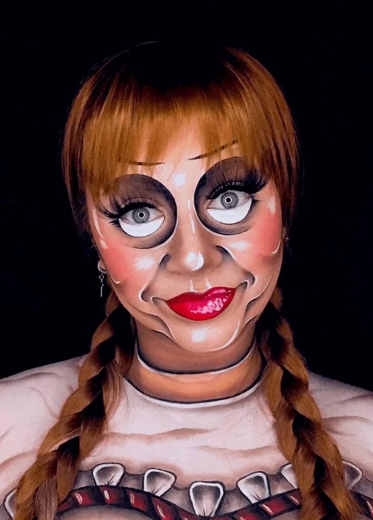 maquiagem de halloween annabelle