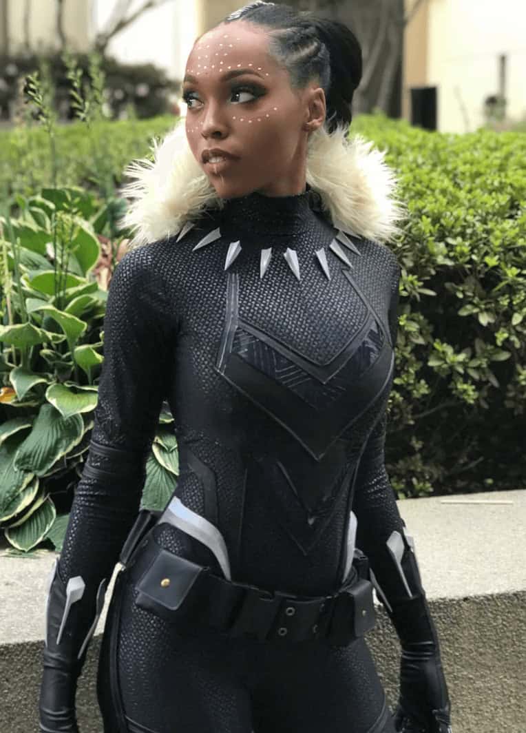 maquiagem de halloween shuri pantera negra