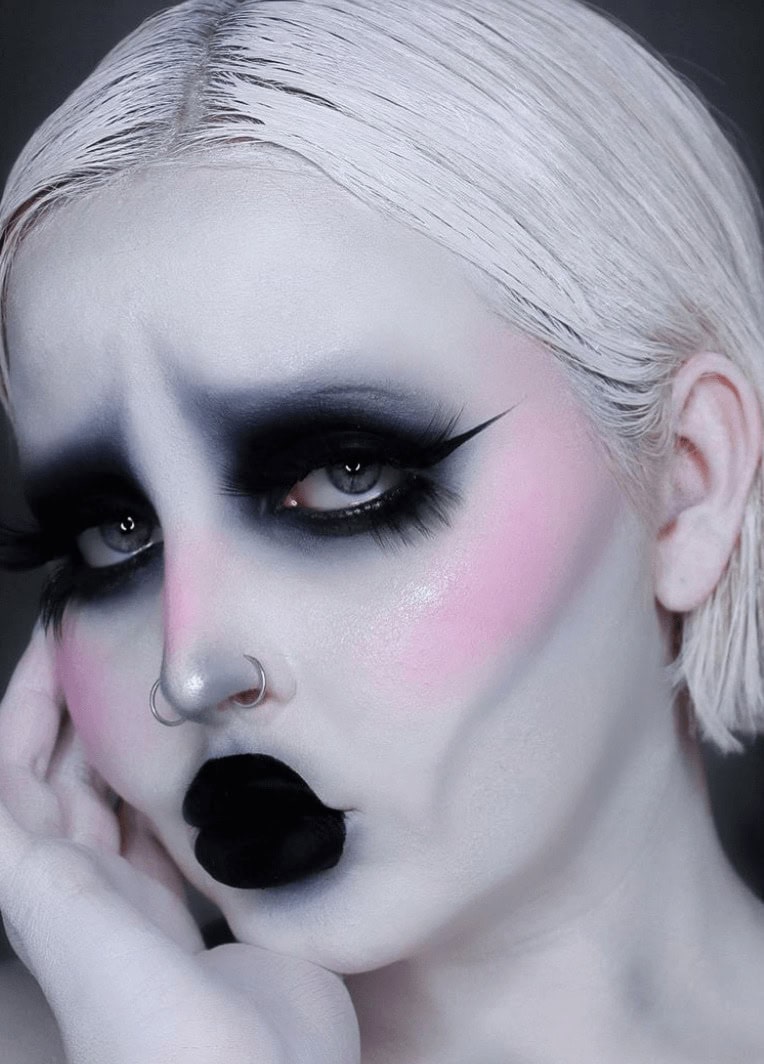maquiagem de halloween feminina simples