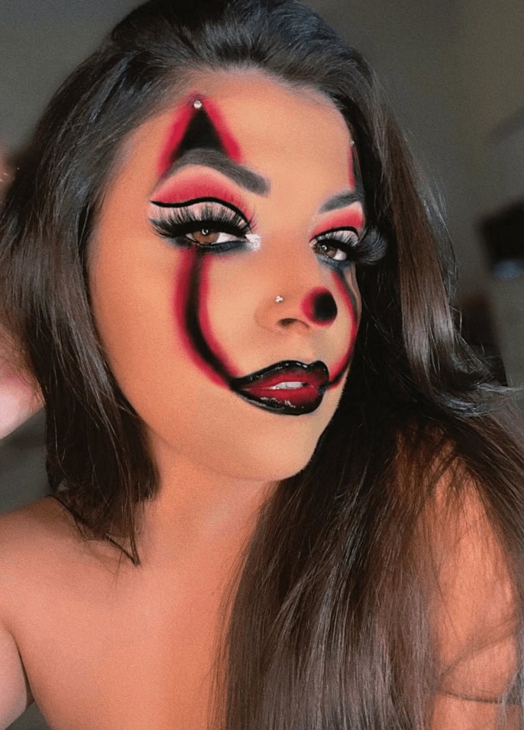 maquiagem halloween palhaço