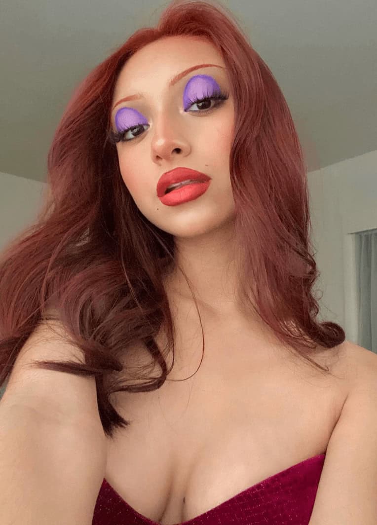 maquiagem de halloween jessica rabbit