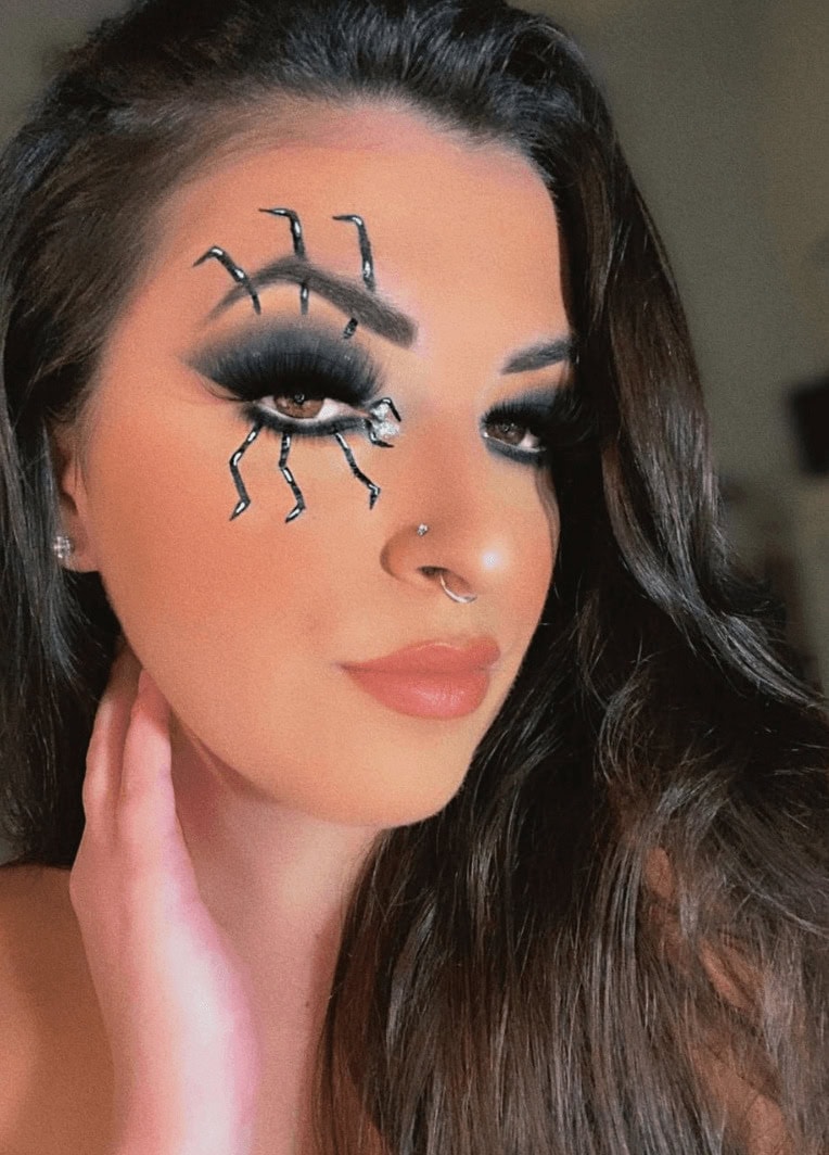 maquiagem de halloween patinha de aranha