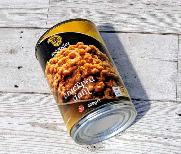 Can of chickpea dahl